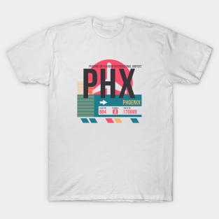 Phoenix (PHX) Airport // Sunset Baggage Tag T-Shirt